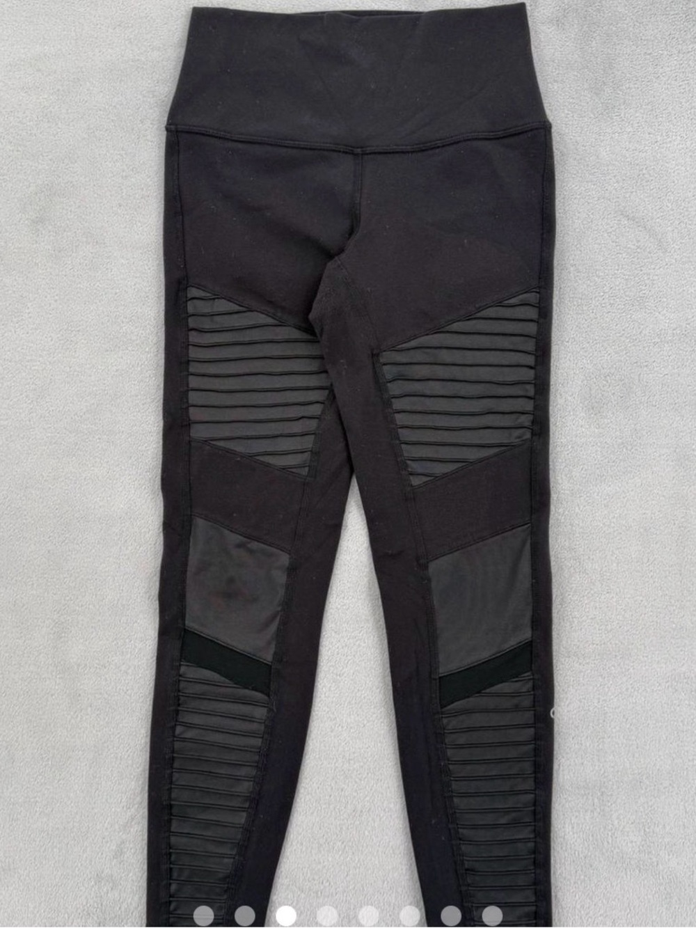ALO Yoga Black Moto-Panel Leggings